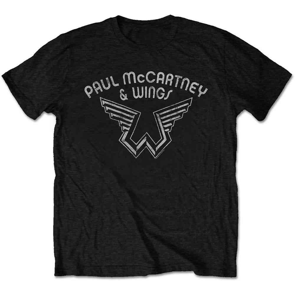 Paul McCartney - Wings Logo Heren Tshirt - Zwart